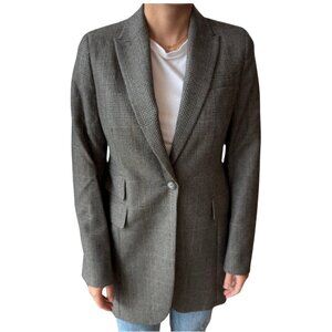 AKRIS Plaid Long Blazer